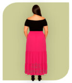 Saia Longa de Babados e Cós Elástico - Imagem 2