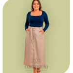 Saia Longa nude com Faixa para Amarração