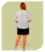 Blusa Plus Size Viscolinho Clássica com Detalhes Dourados - Imagem 2