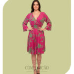 Vestido Curto Estampado Floral - Viscolinho de Festa