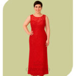 Vestido de Festa Longo Glamour - Vermelho Paetê