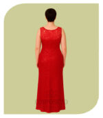 Vestido de Festa Longo Glamour - Vermelho Paetê - Imagem 2